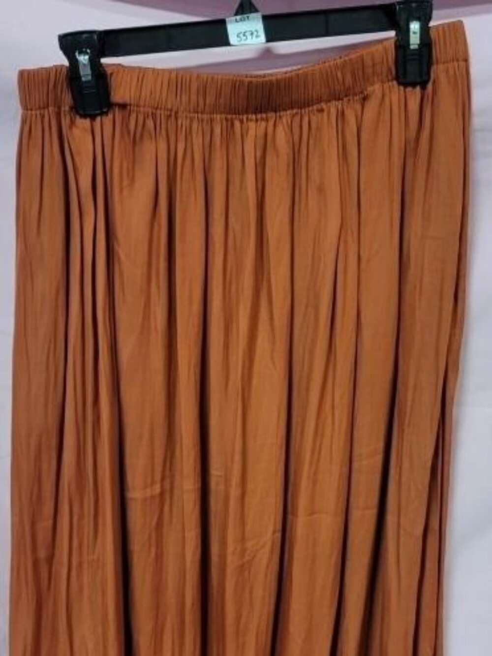 KORI BRAND RUST COLOR SIDE SLIT SKIRT-SIZE L